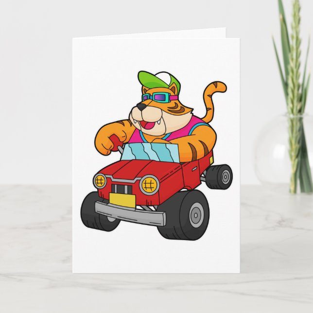 Tarjeta Tiger with Car (Anverso)
