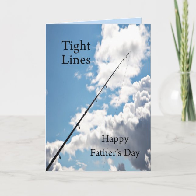 Tarjeta Tight lines father's card for a fisherman (Anverso)