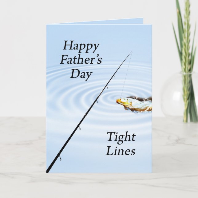 Tarjeta Tight lines father's card for a fisherman (Anverso)