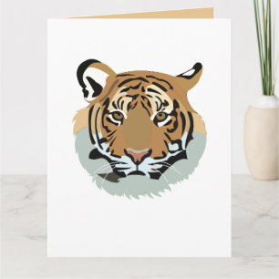 Tarjeta Tigre animal salvaje de cabeza de tigre