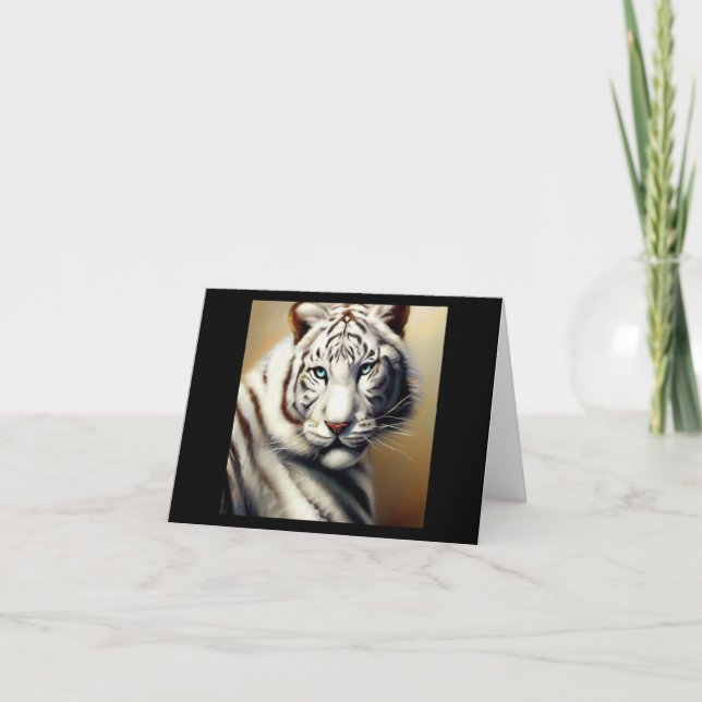 Tarjeta Tigre blanco chino (3) (Anverso)