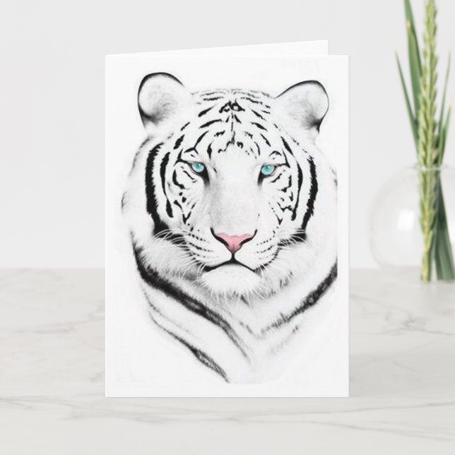 Tarjeta Tigre blanco siberiano (Anverso)