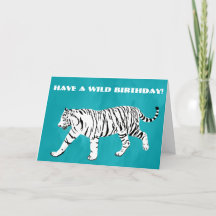 Tigre blanco Verde azulado, Personalizado azul tur