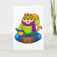 Tigre como friki con libro