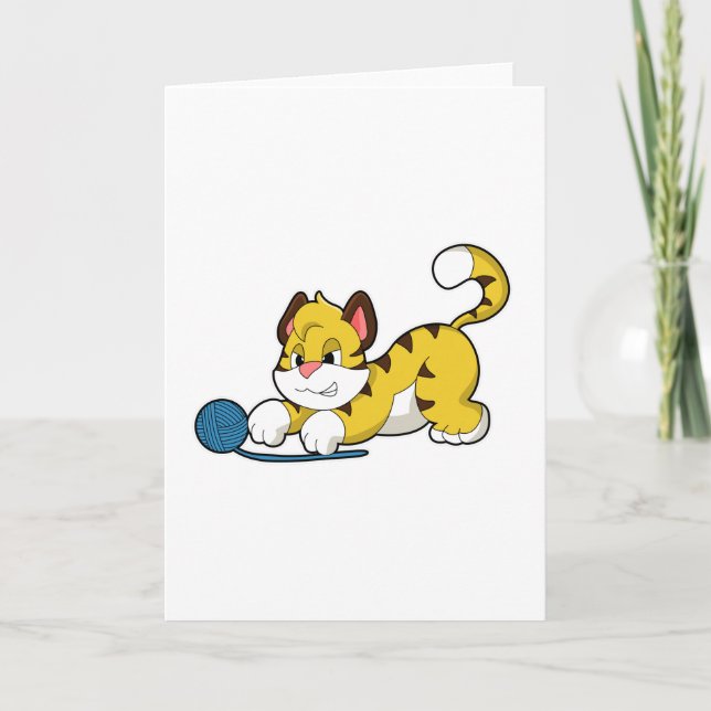 Tarjeta Tigre con bola de hilado de lobo (Anverso)