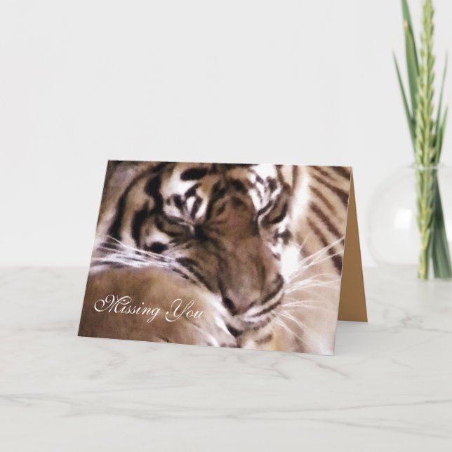 Tarjeta Tigre con un heart_ (Anverso)