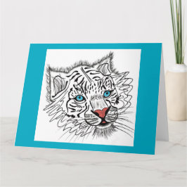 Tarjeta Tigre de bebé de ojos azules