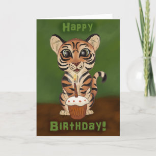 Tarjeta Tigre de cumpleaños