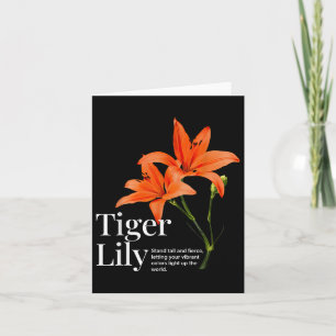 Tarjeta Tigre de época Lily Flor Jardinería Estética Natu