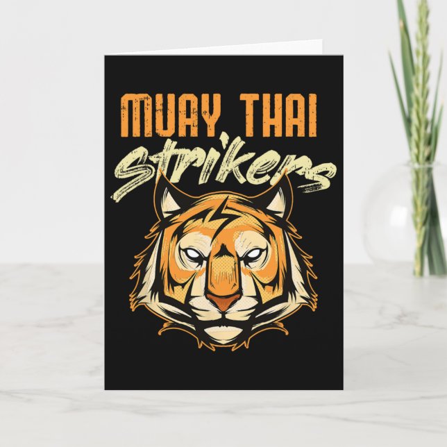 Tarjeta Tigre de Muay Thai Boxeo Tailandés Kickboxing Tail (Anverso)