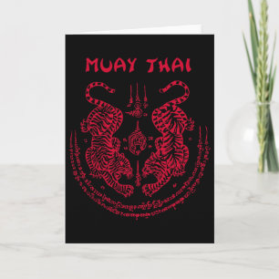 Tarjeta Tigre de Muay Thai Sak Yant Kickboxing Espiritual