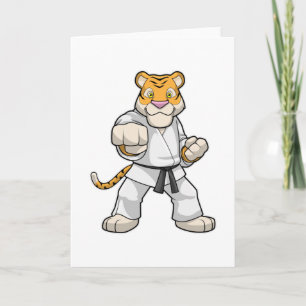 Tarjeta Tigre en Karate de artes marciales