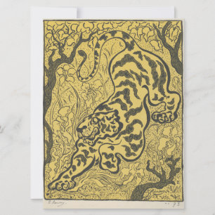 Tarjeta Tigre en la selva (animal salvaje) (de Paul Ranson