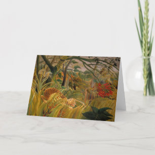 Tarjeta Tigre en tormenta tropical   Henri Rousseau