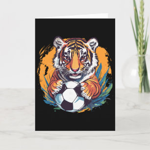 Tarjeta Tigre Fútbol Byll Fiero Animal de la Jungla