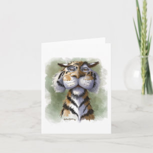 Tarjeta Tigre Molesto Dibujo Animado