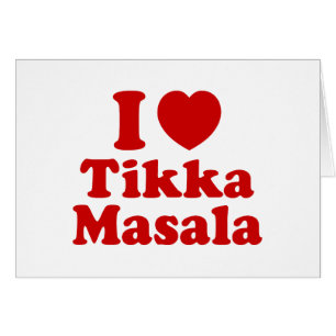 Tarjeta Tikka Masala para el corazón (amor)