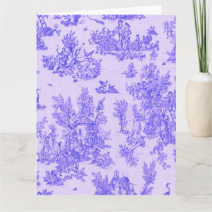 Tarjeta Tile de jouy azul y blanco elegante