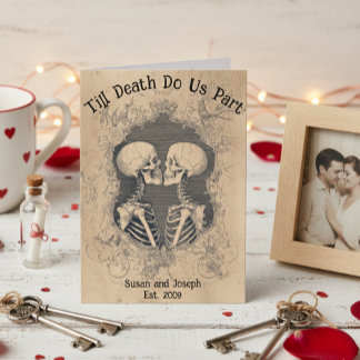 Tarjeta Till Death Do Us Part Skeleton Couples 
