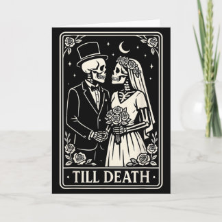 Tarjeta Till Death Skeleton Love Couples Gothic Wedding Br