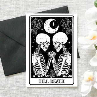 Tarjeta Till Death Tarot Gothic Engagement & Wedding