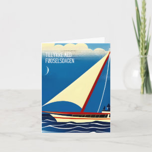 Tarjeta Tillykke med fødselsdagen, feliz cumpleaños danés
