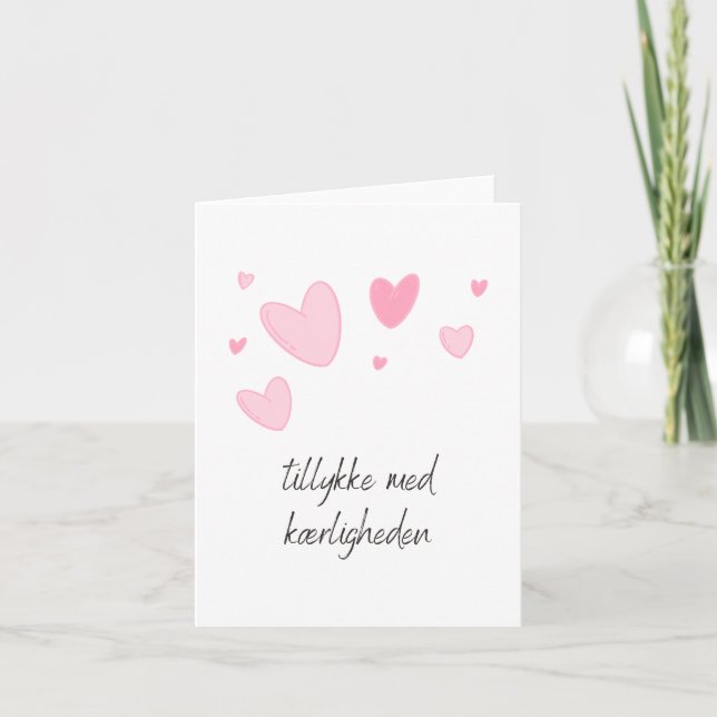 Tarjeta Tillykke med kærligheden, boda danés (Anverso)