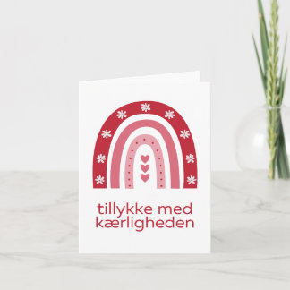 Tarjeta Tillykke med kærligheden, boda danés