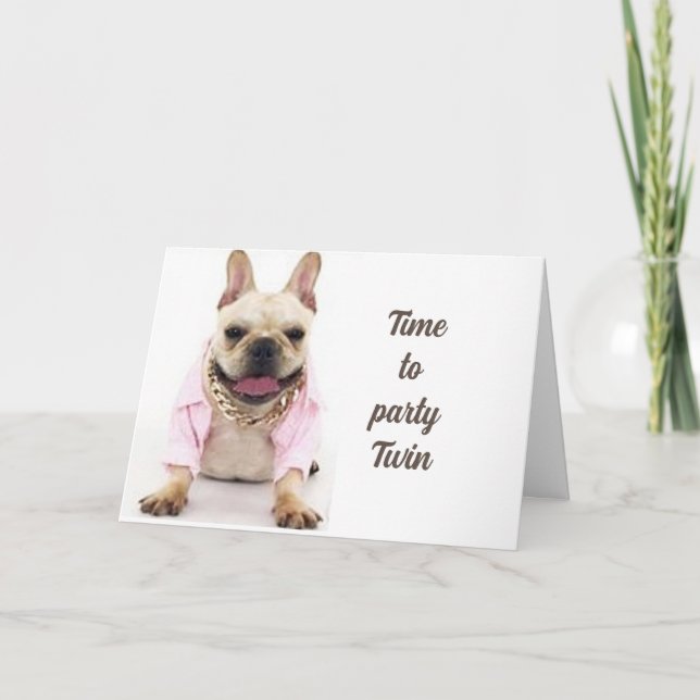 TARJETA TIME TO "CELEBRATE" US - "TWIN'S" CARD (Anverso)