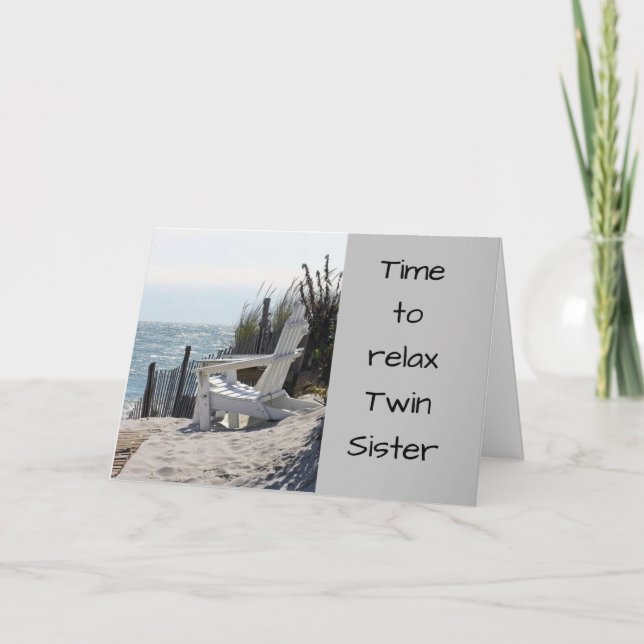 TARJETA TIME TO "CELEBRATE" YOU - "TWIN SISTER" (Anverso)