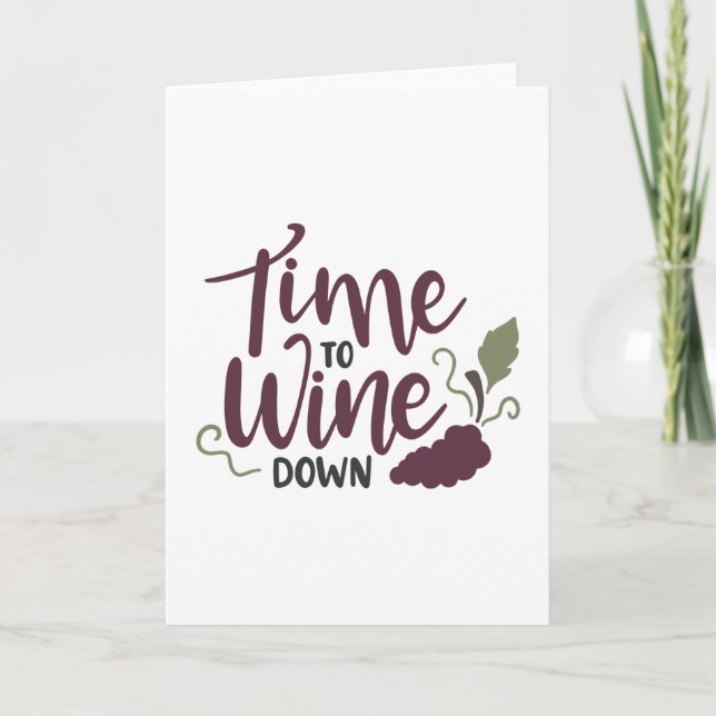Tarjeta Time to wine down (Anverso)