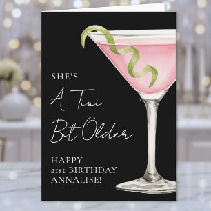 Tarjeta Tini Bit Older Martini Feliz Cumpleaños