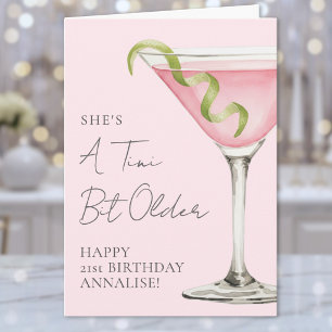 Tarjeta Tini Bit Older Martini Feliz Cumpleaños