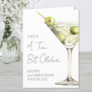 Tarjeta Tini Bit Older Martini Feliz Cumpleaños