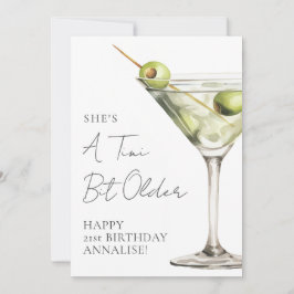 Tarjeta Tini Bit Older Martini Happy Birthday