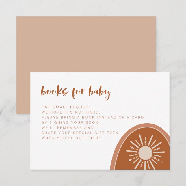 Tarjeta TINLEY Boho Terracotta Rainbow Books para  (Anverso / Reverso)
