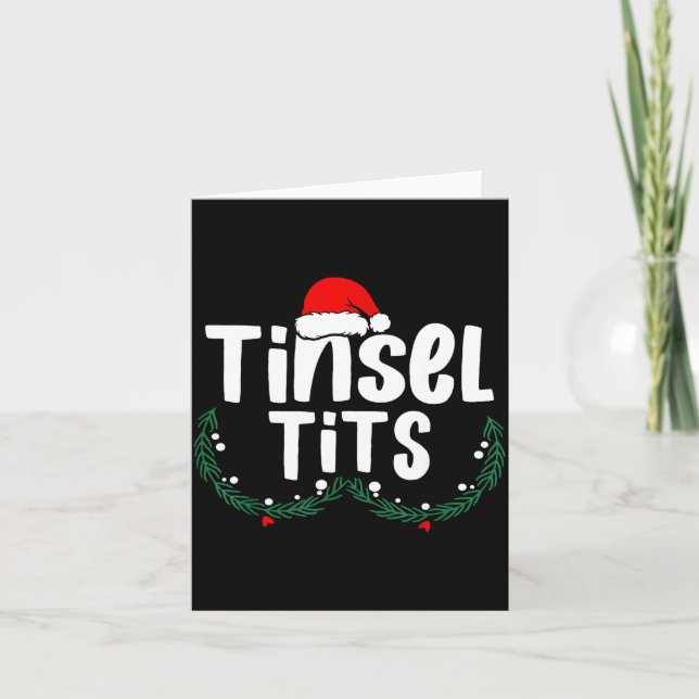 Tarjeta Tinsel Women's Funny Christmas Apparel  (Anverso)