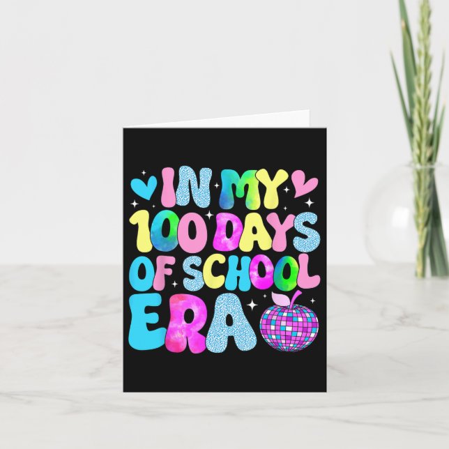 Tarjeta Tintes En Mi Décimo Día De La Escuela 100 Días De (Anverso)