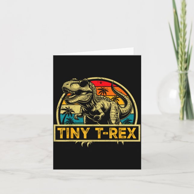 Tarjeta Tiny T-rex T Rex Dinosaur Tiny T-rex Family Matchi (Anverso)