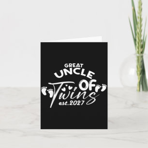 Tarjeta Tío Abuelo De Gemelos Baby Shower 2027 Cuenta Regr