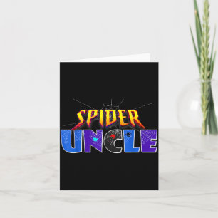 Tarjeta Tío Araña Diseño Día del Padre Familia Combinada