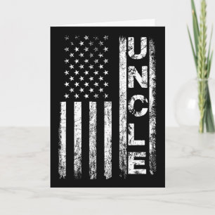 Tarjeta Tío bandera americana vintage día del padre 4 de j
