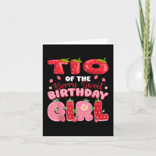 Tarjeta Tío De Berry Sweet Birthday Chica Strawberry Pa