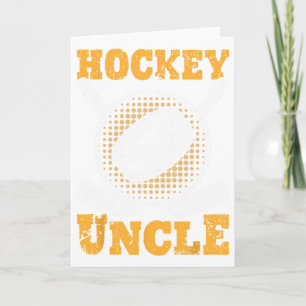 Tarjeta Tío de hockey familia deportes entrenador jugador