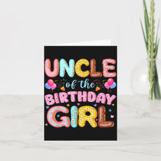 Tarjeta Tío de la chica del cumpleaños Amante de las Donas