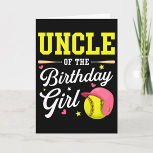 Tarjeta Tío de la cumpleañera tema de jugador de Softll B-