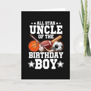 Tarjeta Tío de todas las estrellas del niño de cumpleaños 