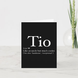 Tarjeta Tio Definition Funny Padres Day Tees para español