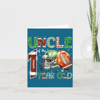 Tarjeta Tío Del Aficionado Al Fútbol De 1 Año Cumpleaños