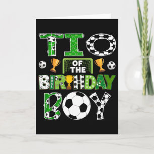 Tarjeta Tío del niño de cumpleaños jugador de fútbol día d